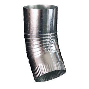 4″ Round Galvanized Steel Elbow, Offset 45°