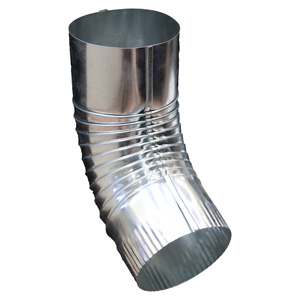 4″ Round Galvanized Steel Elbow 75°