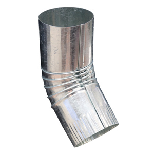 3″ Round Galvanized Steel Elbow, Offset 45°