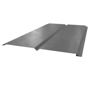 a close-up of a metal sheet soffit smooth